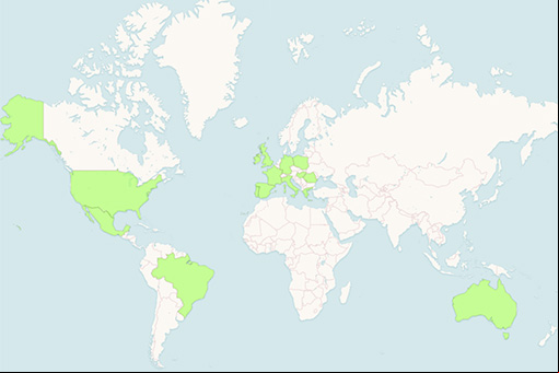 Mapa das instalações