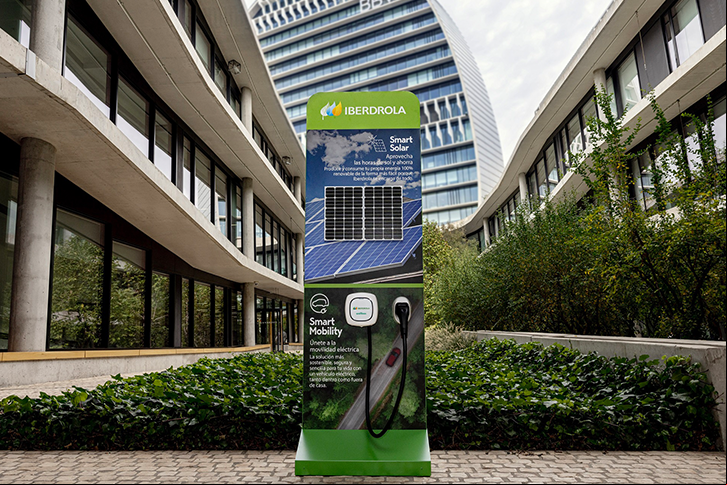 Solar  located in front of the BBVA bank's head office