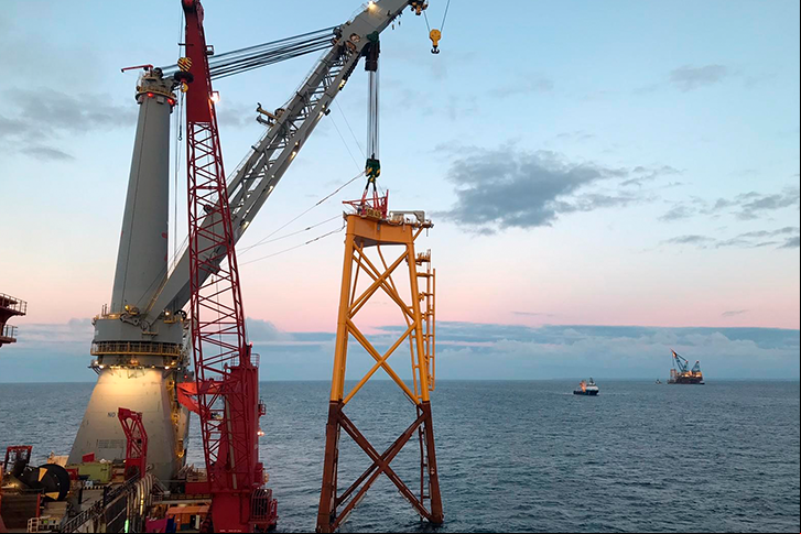 A Iberdrola está progredindo de acordo com o previsto no projeto de construção do parque eólico 'offshore' de Saint-Brieuc, nas águas da Bretanha sa.