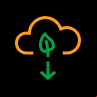 Icono nube hoja