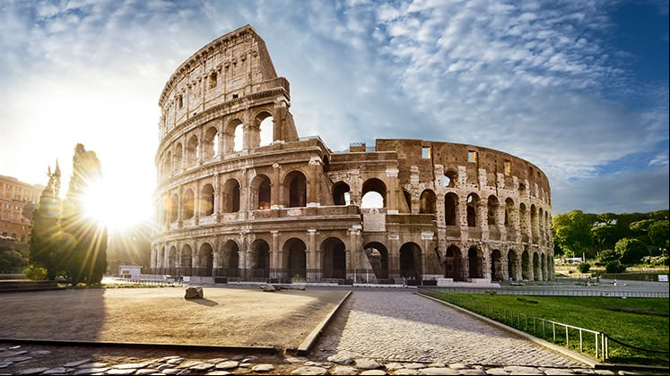 The Coliseum (Italy), a Roman amphitheatre built during the 1st century BC.