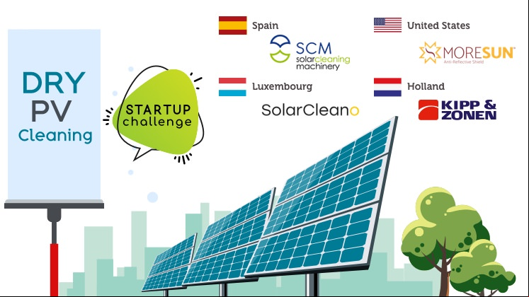 Meet the four winners of the Startup Challenge Photovoltaic cleaning.