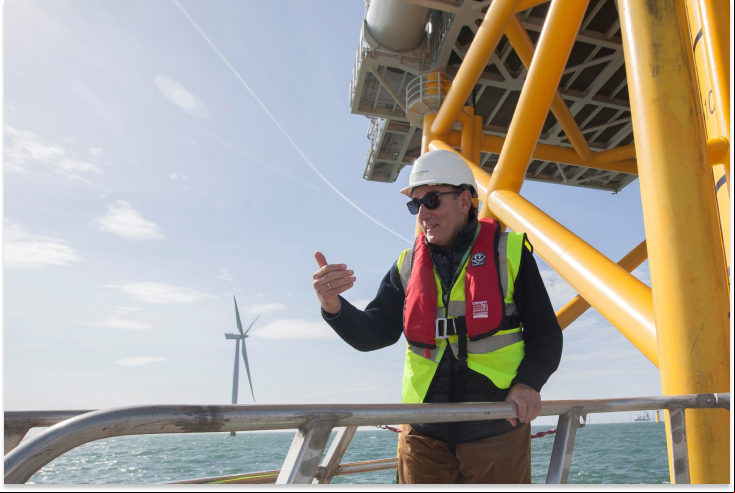 Ignacio Galán, presidente da Iberdrola, fotografado em um dos parques eólicos offshore do Grupo.