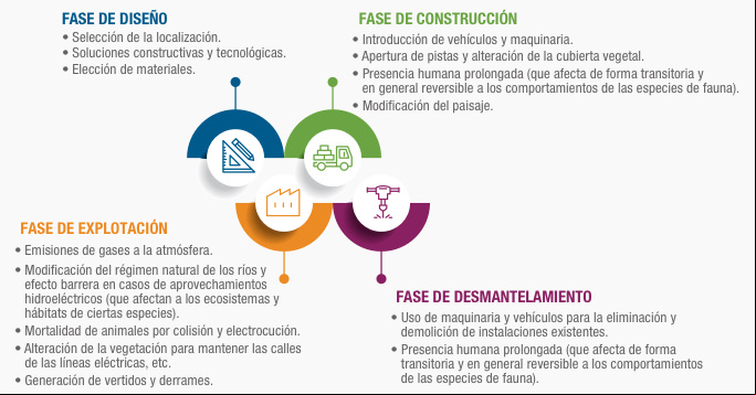 Fases de impactos.