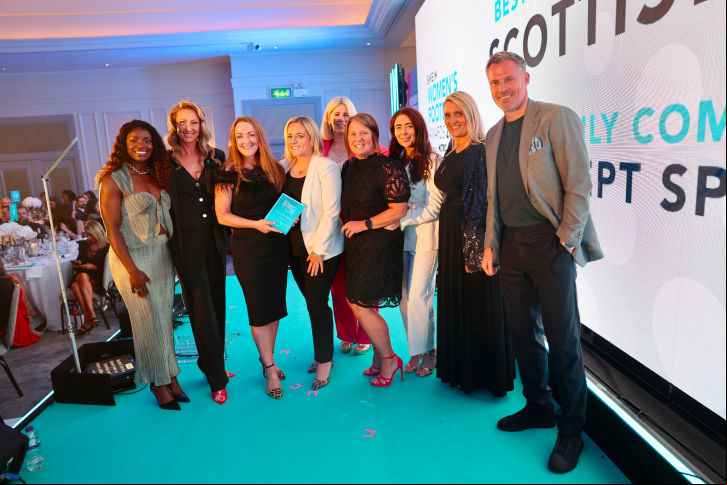 Foto de família no UK's Women's Football Awards