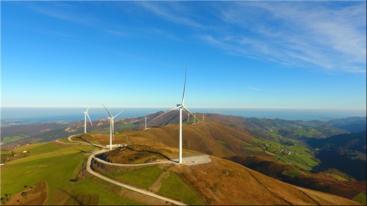 Wind power plants in Asturias