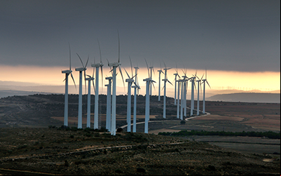 Wind farms in Castile-La Mancha